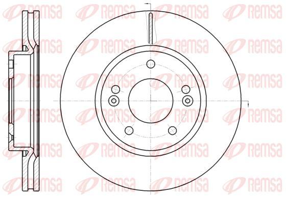 Диск гальмівний REMSA 61208.10 перед HYUNDAI I30 — I30 CW ESTATE,KIA CEE'D ESTATE CEE'D HATCHBACK PRO CEE'D