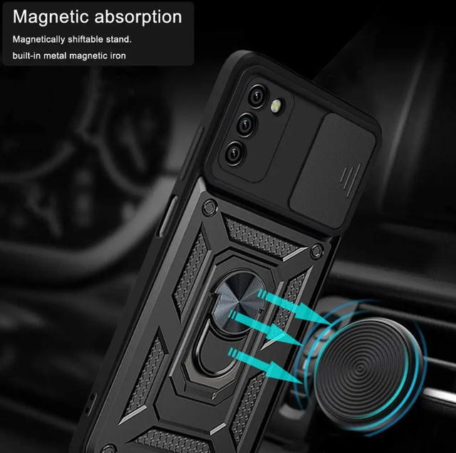 Ударостійкий чохол Camshield Serge Ring for Magnet для Samsung Galaxy A03s (SM-A037FZ) Ударостійкий чохол Camshield Serge Ring for Magnet для Samsung Galaxy A03s (SM-A037FZ)