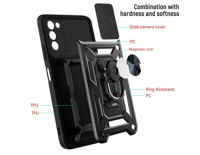 Ударостійкий чохол Camshield Serge Ring for Magnet для Samsung Galaxy A03s (SM-A037FZ) Ударостійкий чохол Camshield Serge Ring for Magnet для Samsung Galaxy A03s (SM-A037FZ)