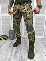 Тактические штаны мультикам с наколенниками весенние штурмовые военные multicam рип стоп