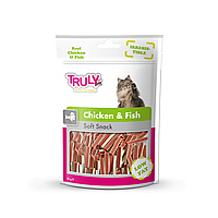 Truly Chicken & Fish Soft Snack - М'які снеки з куркою та рибою для кішок, 50 г