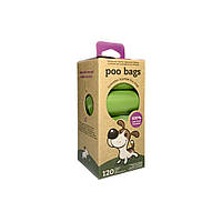 Poo Bags одноразові пакетики з ароматом лаванди 120 шт (8 рулонів по 15 пакетів)