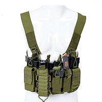 Нагрудник Модульный Разгрузка Тактический Жилет ClefersTac Chest Rig - Олива (5002225)