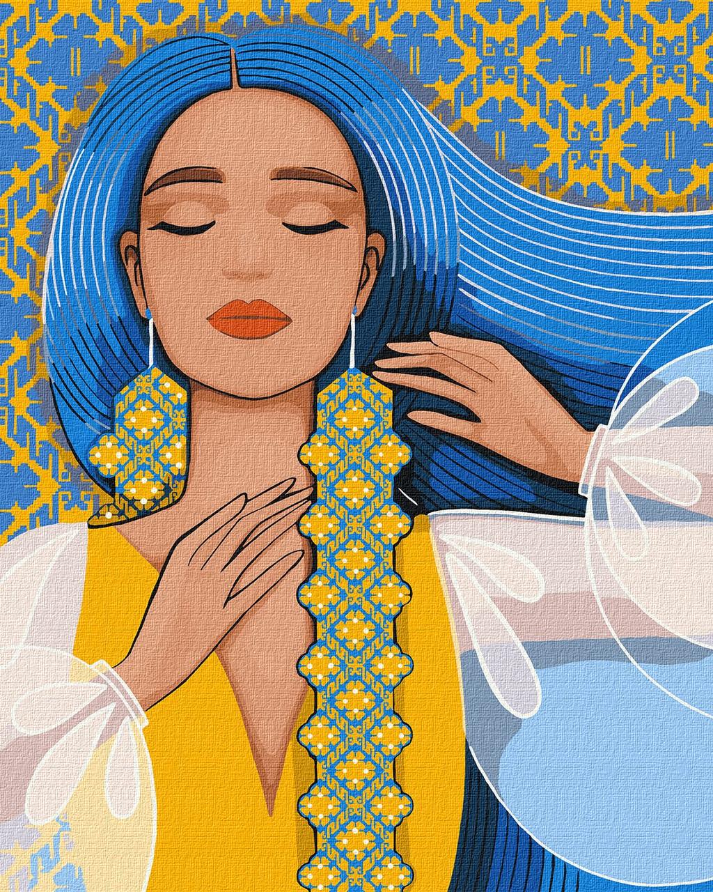 Картина за номерами - Вишукана українка ©mosyakart 40х50 см Ideyka KHO2581, фото 1