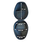 Чохол для навушників жорсткий Чорний 21*17*10 см. Кейс-футляр для зберігання навушників, фото 4