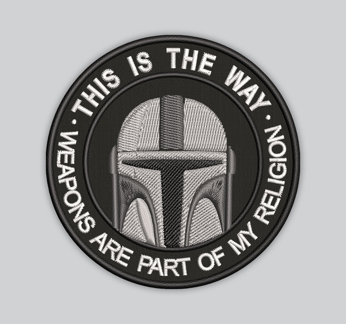 Шеврон "THIS IS THE WAY" "WEAPONS ARE PART OF MY RELIGION" 8.5 см, фото 1