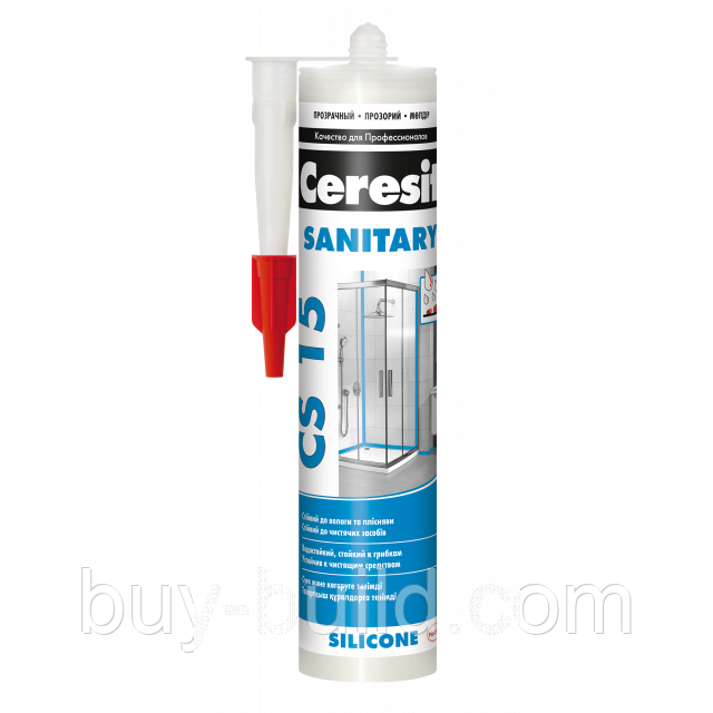 Герметик силіконовий санітарний CERESIT CS 15 SANITARY (ПРОЗОРИЙ) 280ml