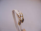 Золоті жіночі сережки з підвіскою "Конюшина" з перламутром 5,33 г, фото 6