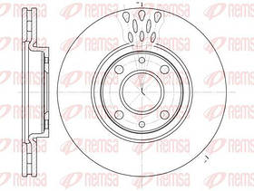 Диск гальмівний REMSA 6443.10 перед CITROEN NEMO, FIAT 500C BRAVO DOBLO IDEA LINEA QUBO