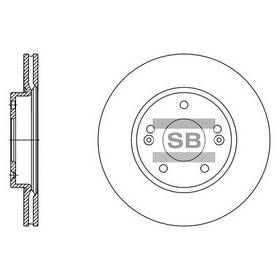 Диск гальмівний HI-Q SD1135 перед HYUNDAY I30 1.4 1.6 1.6CRDI 2010-