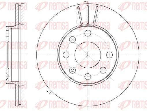Диск гальмівний REMSA 6061.10 перед DAEWOO LANOS 97-, OPEL ASTRA F 91-98, KADETT E 87-91, VECTRA A 88-95