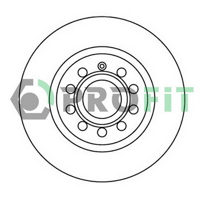 Диск гальмівний PROFIT 5010-1223 перед SEAT ALTEA XL LEON TOLEDO,SKODA OCTAVIA,VW CADDY GOLF GOLF PLUS