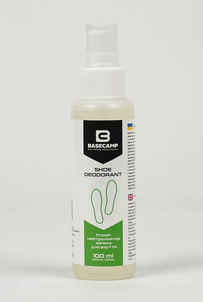 Спрей-нейтралізатор запаху для взуття BaseCamp Shoe Deodorant 100ml, фото 1