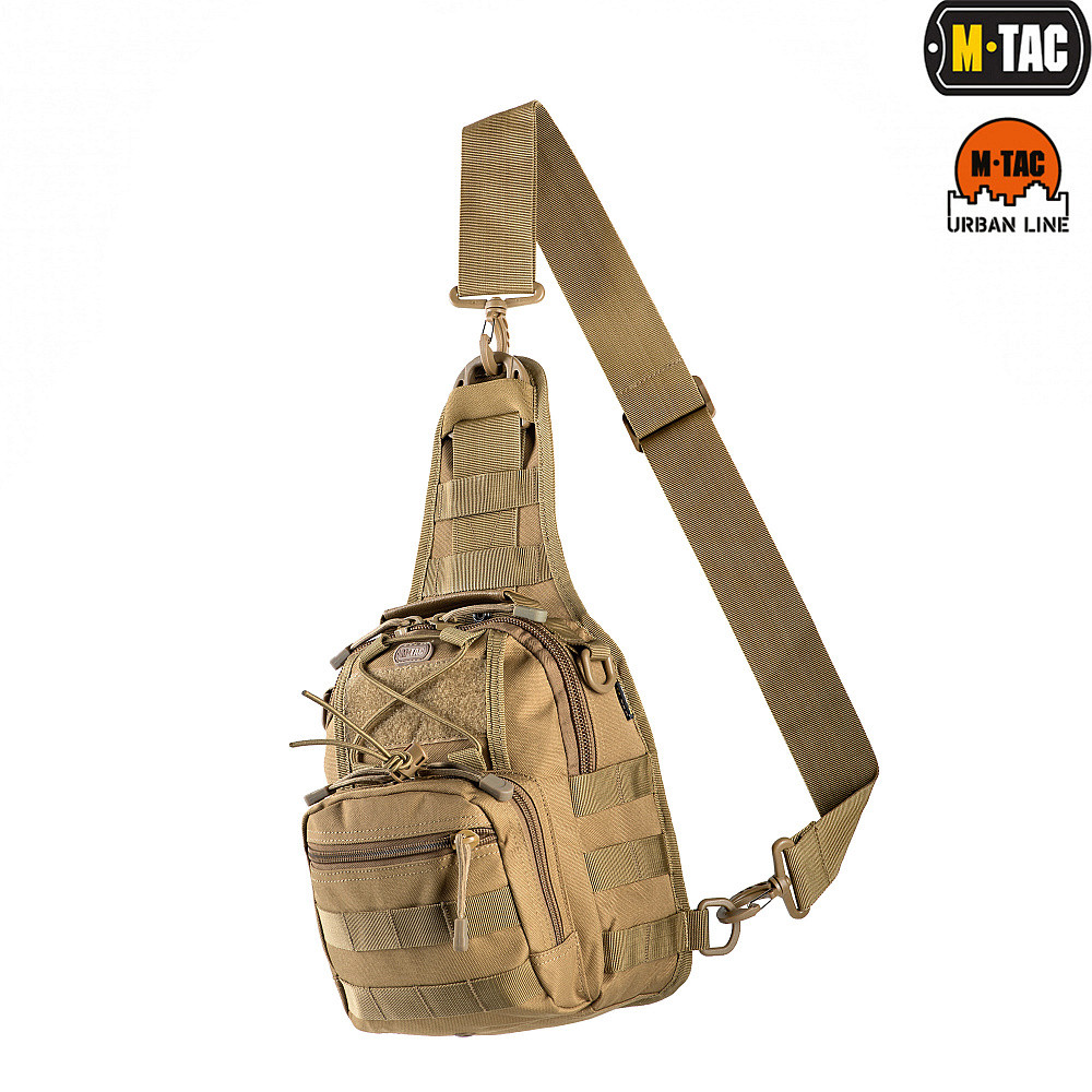 Рюкзак однолямочний тактичний Urban Line City Patrol Carabiner Bag Coyote