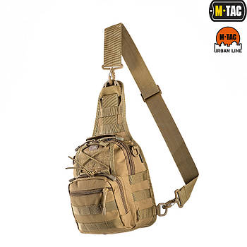 Рюкзак однолямочний  тактичний Urban Line City Patrol Carabiner Bag Coyote