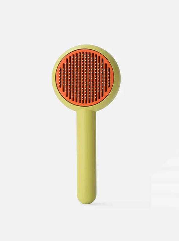 Пуходерка для кішок з автоматичною системою очищення PetnessGo, щітка для вичісування шерсті Зелений