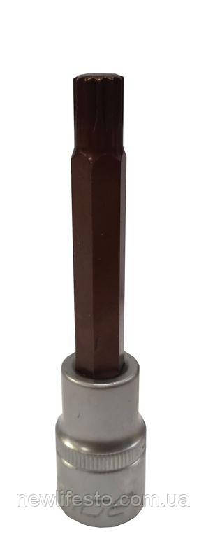 Головка-бита SPLINE 12-лучевая Premium M10 1/2" (L-100мм) Forsage F-34810010 Premium