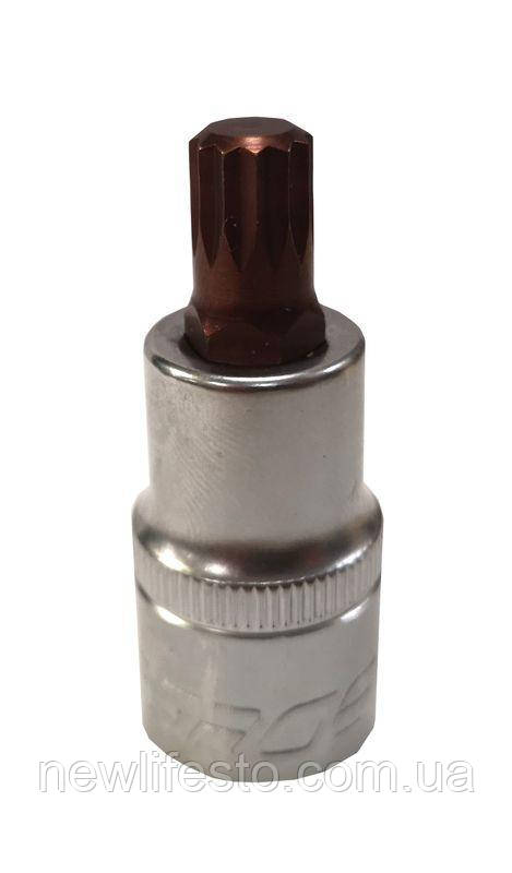Головка-біта SPLINE 12-променева Premium M8 1/2" (L-55мм) Forsage F-34805508 Premium