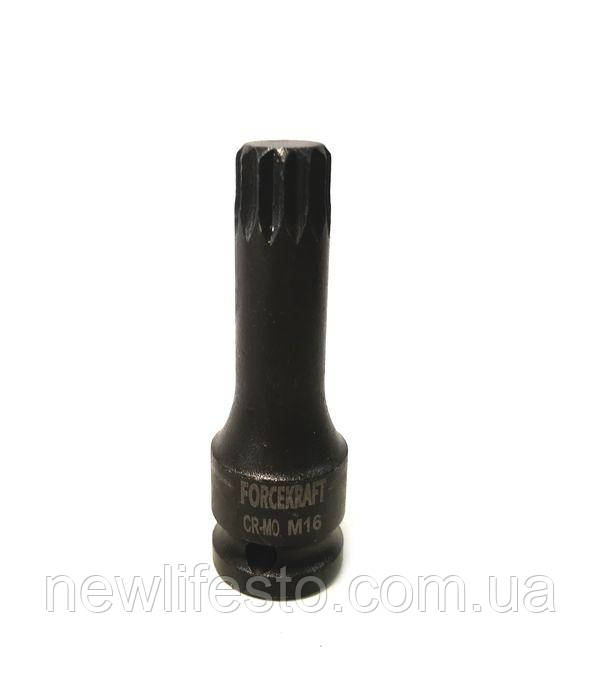 Головка-біта SPLINE ударна M12,1/2" FORCEKRAFT FK-24807812MPB