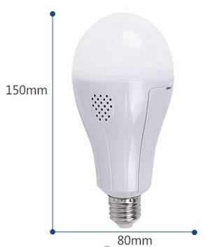 LED Лампа акумуляторна (акум. змінні 2*1200мАг). Цоколь E27. 85-265V 12W (4h-6h) QP-028W2835A, фото 2