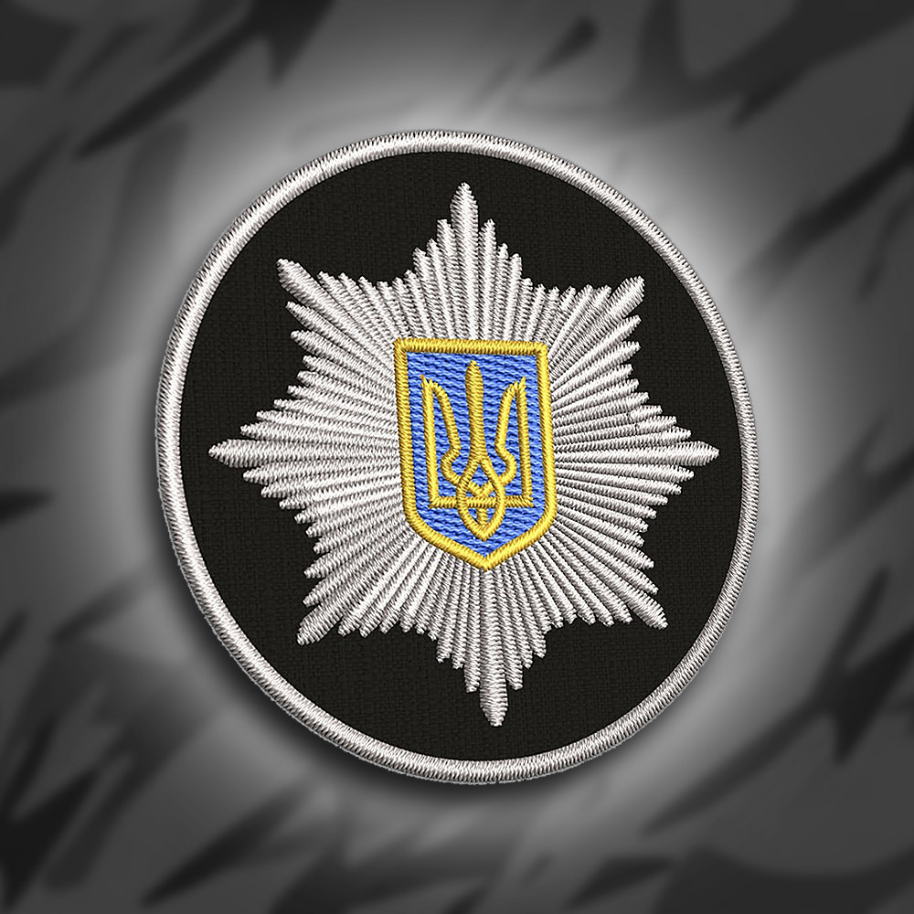 №202 Шеврон кокарда "Поліція" 6см