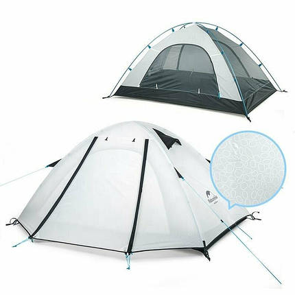 Намет двомісний Naturehike P-Series NH18Z022-P, 210T/65D, білий, фото 1