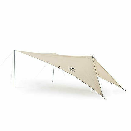 Тент для кемпінгу Naturehike Car Rear Canopy NH21TM001, 590*340 см, золотий (з трьома стійками), фото 1