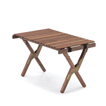 Стіл складний Naturehike HTM Roll Table NH21JJ001, дерево, Розмір M, чорний горіх, фото 1