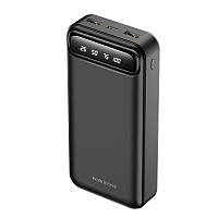 Повербанк на 20000mAh на два выхода BOROFONE Freeway Power bank (2USB/1Type-C, 2A). Black