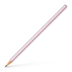 Олівець чорнографітний Faber-Castell Grip Sparkle Pearl Rose metallic корпус рожевий металік, 118261
