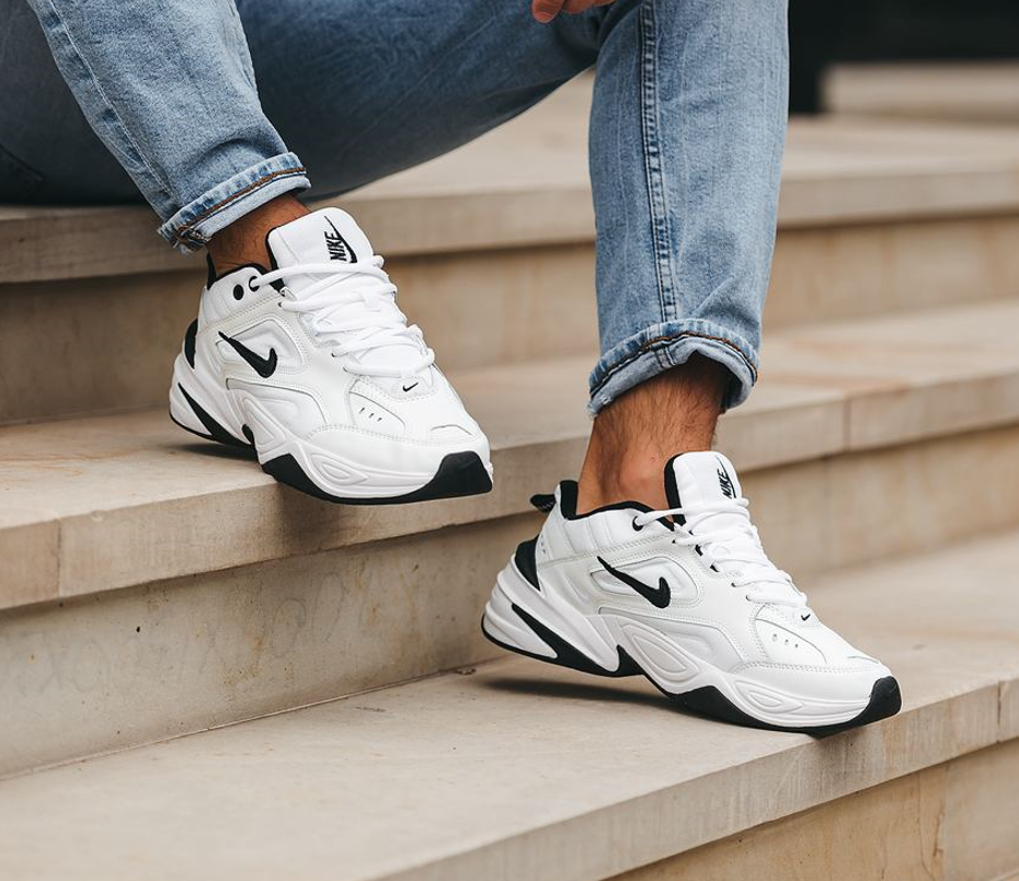 Мужские кроссовки Nike M2K Tekno White Black Найк М2К Текно белые c ...