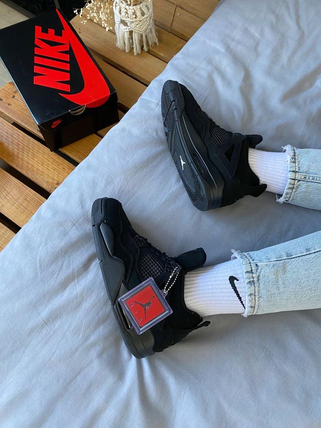 Купити Чоловічі кросівки Nike Air Jordan 4 Retro Black Взуття Найк ...