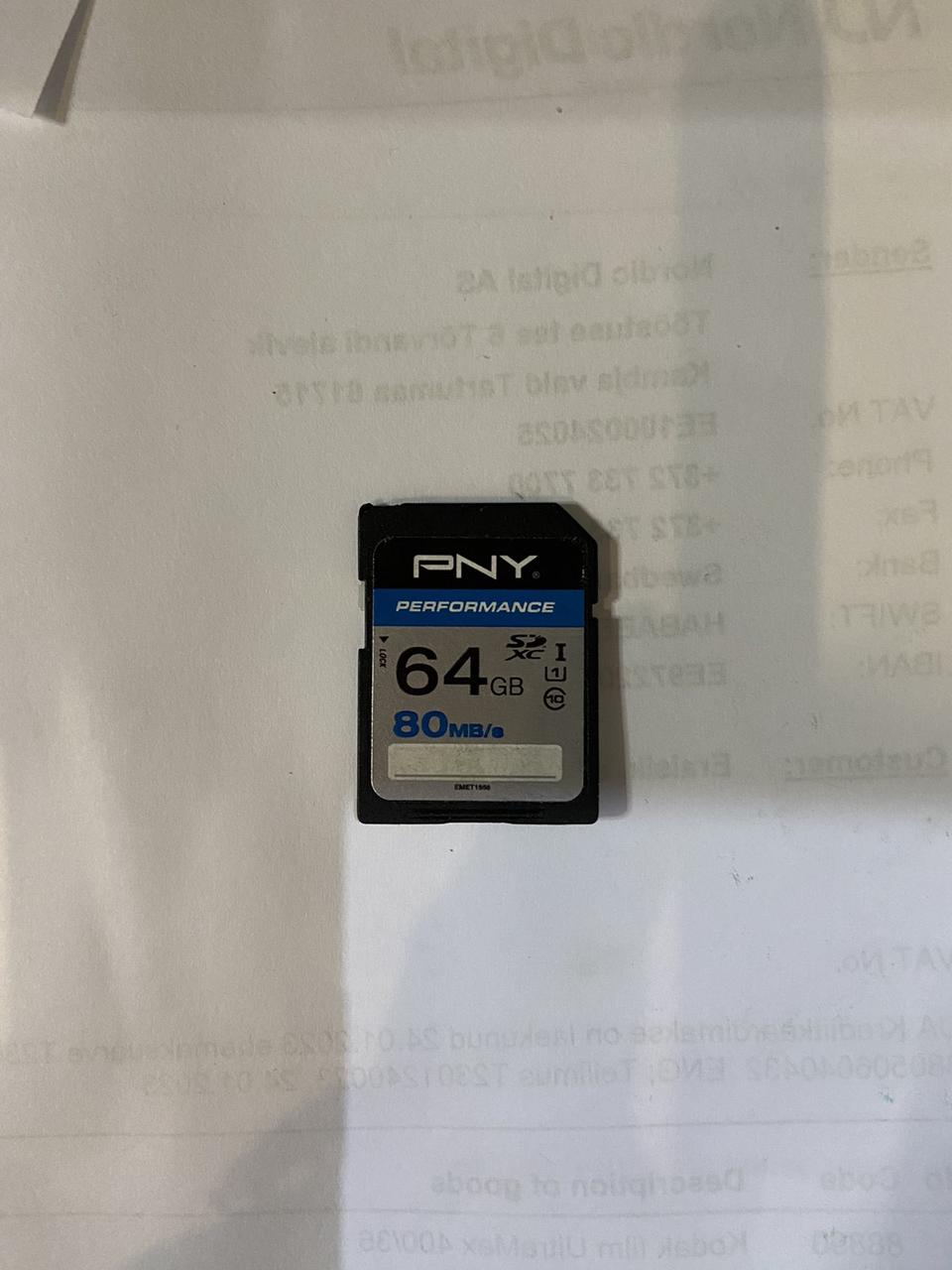 Карта памяті PNY SD 64gb class1 80mb/s Б/В в магазині Київ
