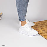 Кросівки жіночі шкіряні білі Демісезонні весняні осінні з натуральної шкіри. Розмір 39 40, фото 7