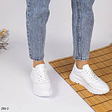 Кросівки жіночі шкіряні білі Демісезонні весняні осінні з натуральної шкіри. Розмір 39 40, фото 5