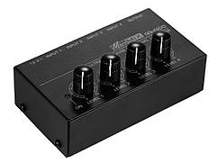 Чотирьох канальний аудіо-підсилювач Mx400 Ultra-Compact  Чорний