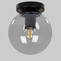 Черный потолочный стеклянный светильник (56-XPR150F-1 BK+CL)