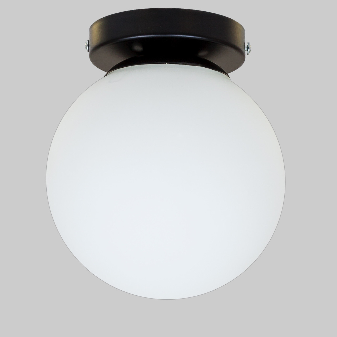 Чорний стельовий скляний світильник (56-XPR150F-1 BK+WH)