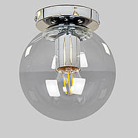 Серебряный потолочный стеклянный светильник (56-XPR150F-1 CR+CL)
