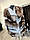 Жіноча жилетка з натурального хутра чорнобурки та натуральної шкіри Розмір XL, фото 7