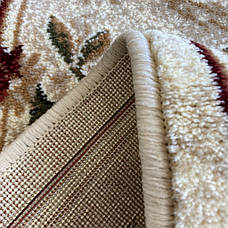 Килим бежевий з квітами середній ворс LOTOS 551/100 Karat Carpet, фото 2