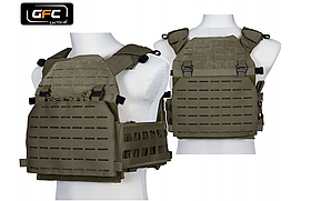 Плитоноска тактична з швидким скиданням Advanced Laser GFC MOLLE Olive (Польща)