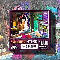 Пазлы для Взрослых - серия "Взрывные Котята" - Кошка в зеркале [Exploding Kittens 1000 Piece Puzzle]