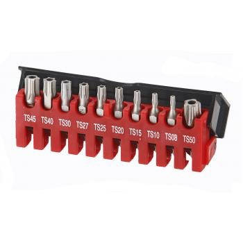 1/4" Набір біт Torx 5-променевих з отвором 10 пр. (FORCE 21013), фото 2