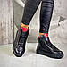 Жіночі демісезонні черевики шкіряні бежеві чорні червоні спортивні на низькому ходу, фото 6