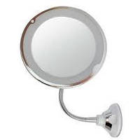 Зеркало для макияжа с LED подсветкой ULTRA FLEXIBLE MIRROR с 10-ти кратным увеличением.