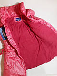 Куртка рожеве пальто дитяча під пояс для дівчинки, фото 3
