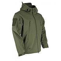 Куртка хаки ветронепроницаемая soft shell, Осенняя тактическая куртка флисовая софтшелл олива