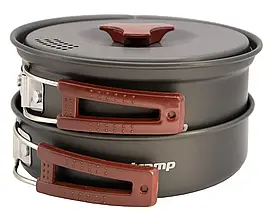 Tramp UTRC-144 | Зручний, легкий і компактний набір туристичного посуду з анодованого алюмінію на 1-2 перони для приготування їжі, фото 2