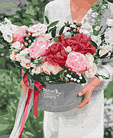 Картина по номерам Цветы в подарок Картины в цифрах на деревянном подрамнике 40х50 Brushme BS52851